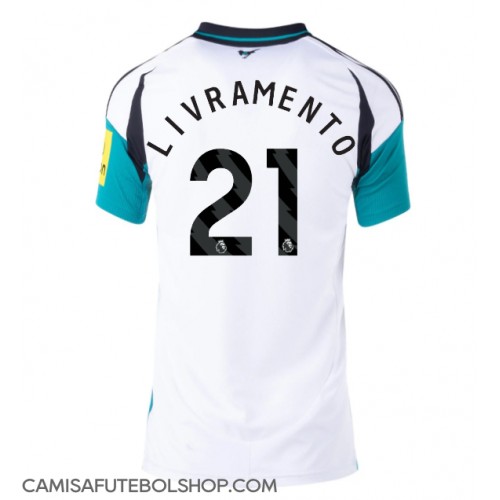 Camisa de time de futebol Newcastle United Tino Livramento #21 Replicas 2º Equipamento Feminina 2024-25 Manga Curta